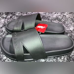 New Balance Black Slide Sandals